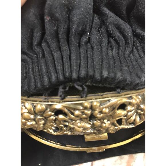 Vgt 1940s Guild Purse Original Black Filigree Metal Frame Handbag Evening Bag - Picture 6 of 11